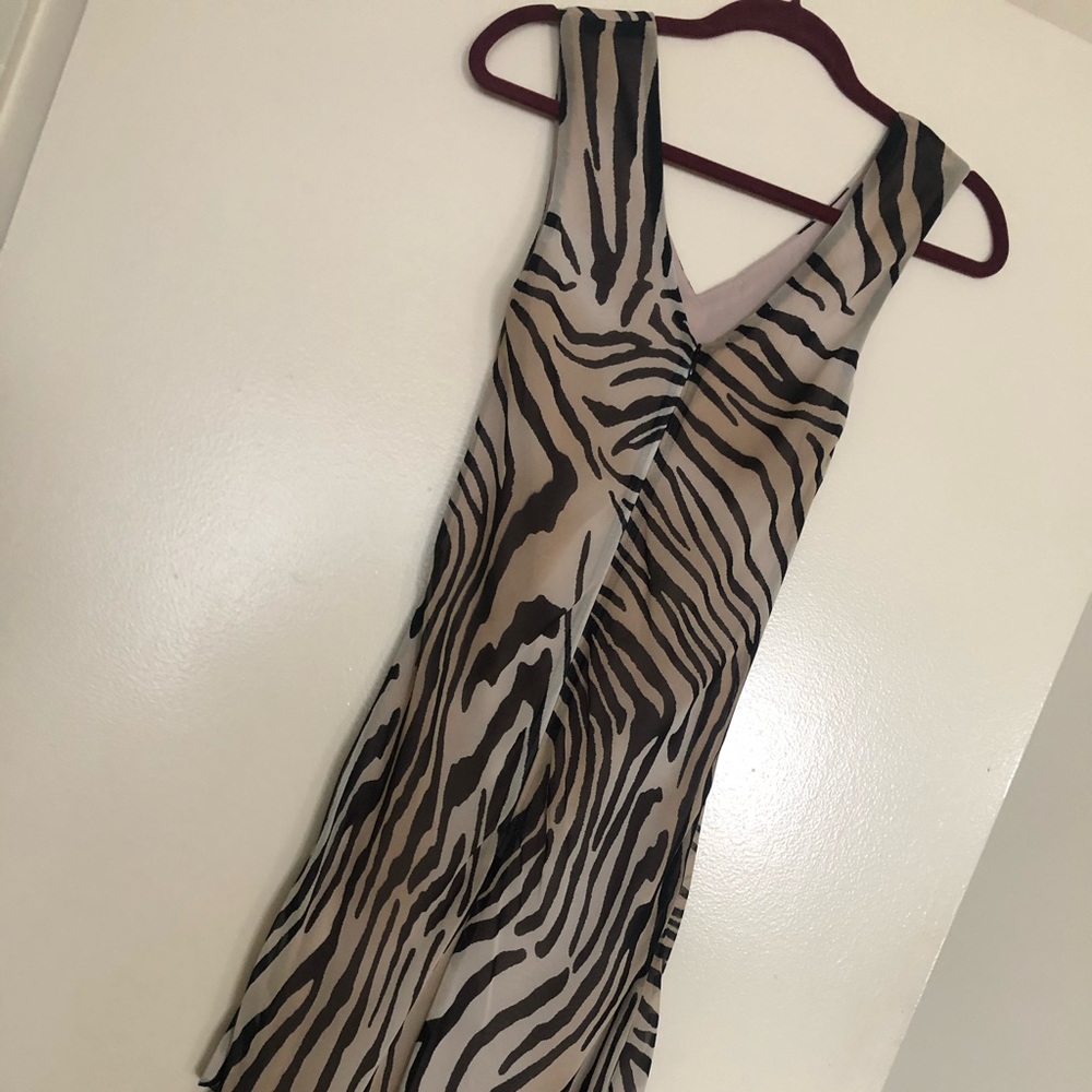 Asymmetrical animal print dress